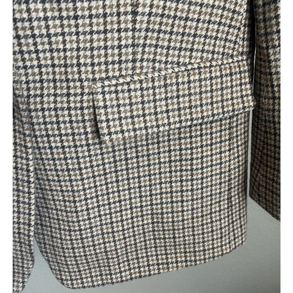 NWT! Everlane Women's 0 The Italian Wool Oversized Blazer - Camel Houndstooth - Picture 7 of 10